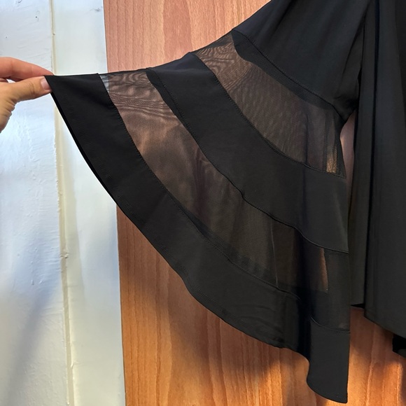 NEW R&am Richard’s Black 3/4 Bell Sleeve Open Cardigan Plus Size 2X NWT - Picture 3 of 5